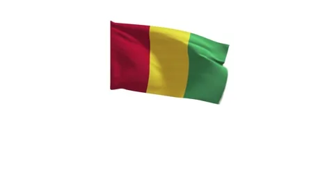 3D Rendering of the flag of Guinea Stock Footage 243821058