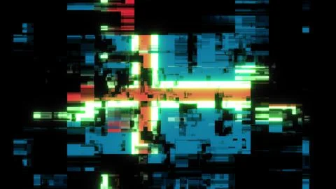 3D rendering flag Iceland with screen effects of technological glitches Stock Illustration