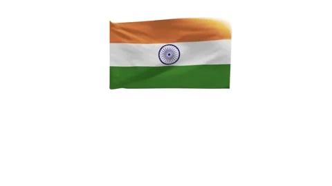 3D Rendering of the flag of India Stock Footage 244134930