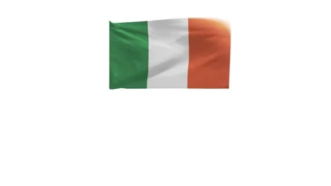 3D Rendering of the flag of Ireland Stock Footage 244134942