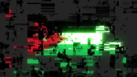 3D rendering flag Jordan with screen effects of technological glitches Stock-Illustration
