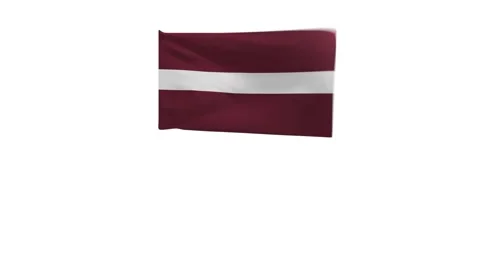 3D rendering of the flag of Latvia Stock Footage 245343257