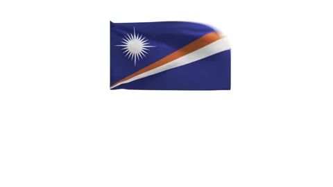 3D rendering of the flag of Marshall Islands Stock Footage 245703147