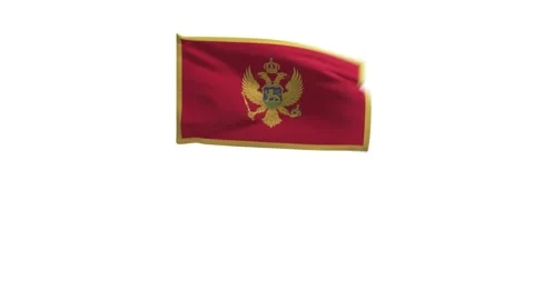 3D rendering of the flag of Montenegro Stock Footage 245929710