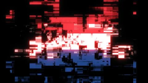 3D rendering flag Netherlands with screen effects of technological glitches Stock Illustration