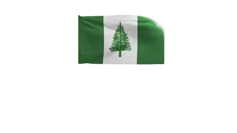3D rendering of the flag of Norfolk Island Stock Footage 246311129