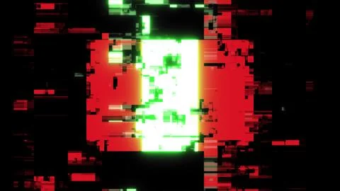 3D rendering flag Peru with screen effects of technological glitches Stock-Illustration