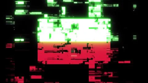 3D rendering flag Poland with screen effects of technological glitches Stock Illustration