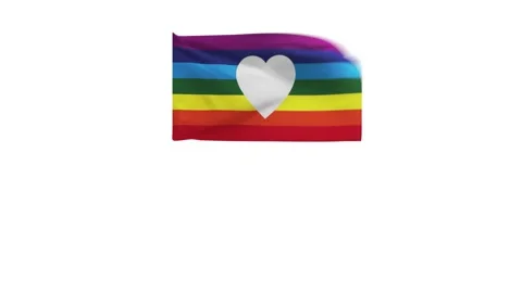 3D rendering of the flag of a rainbos flag Stock Footage 248520541