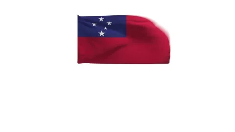 3D rendering of the flag of Samoa Stock Footage 248520540