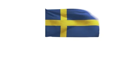 3D rendering of the flag of Sweden Stock Footage 249323888