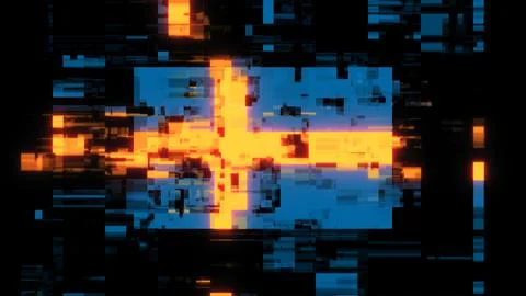 3D rendering flag Sweden with screen effects of technological glitches Stock-Illustration