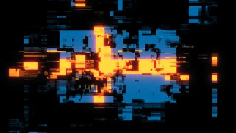 3D rendering flag Sweden with screen effects of technological glitches Stock-Illustration