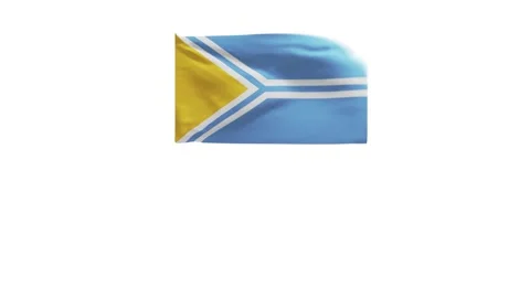 3D rendering of the flag of Tuva Stock Footage 250001946