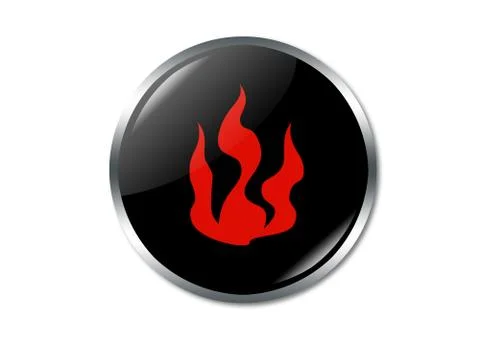 3D rendering of a flame icon Illustrazione stock