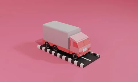 3D rendering flat illustration Online shopping store on mobile application of Stock Illustration