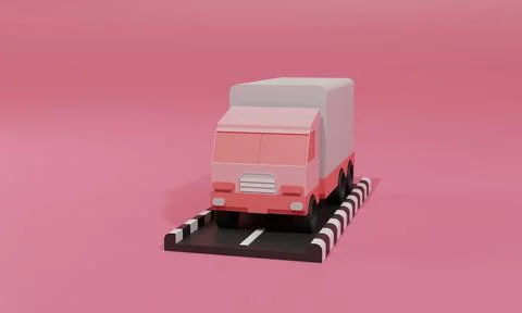 3D rendering flat illustration Online shopping store on mobile application of Stock Illustration