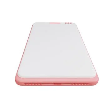 3D rendering flat illustration smartphone. Premium illustration Illustrazione stock