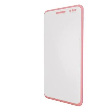 3D rendering flat illustration smartphone. Premium illustration Stock Illustration