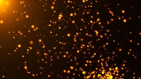 3d rendering flickering gold particles. Abstract background 3d rendering f... Stock Photos