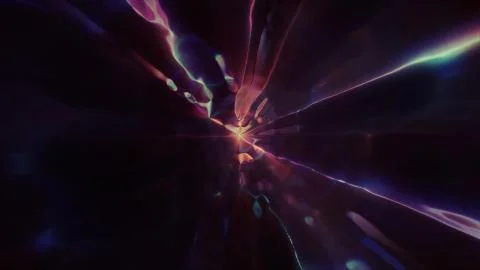 3D rendering the flight to another dimension through a wormhole Stock Illustration