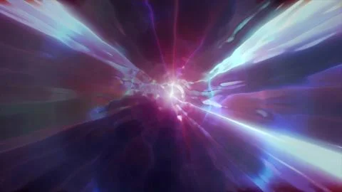 3D rendering the flight to another dimension through a wormhole Stock Illustration