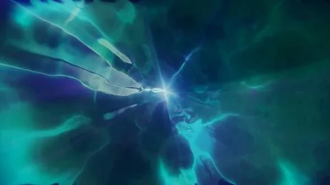 3D rendering the flight to another dimension through a wormhole Stock Illustration