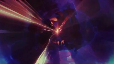 3D rendering the flight to another dimension through a wormhole Stock Illustration