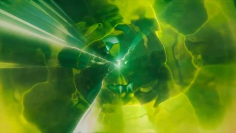 3D rendering the flight to another dimension through a wormhole Stock Illustration