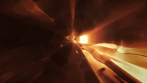 3D rendering the flight to another dimension through a wormhole Stock Illustration