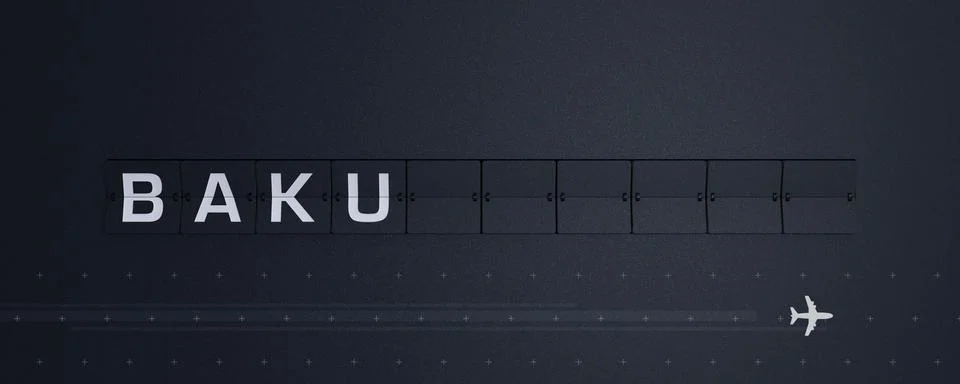 3D Rendering Flip Board Capital baku Stock Illustration
