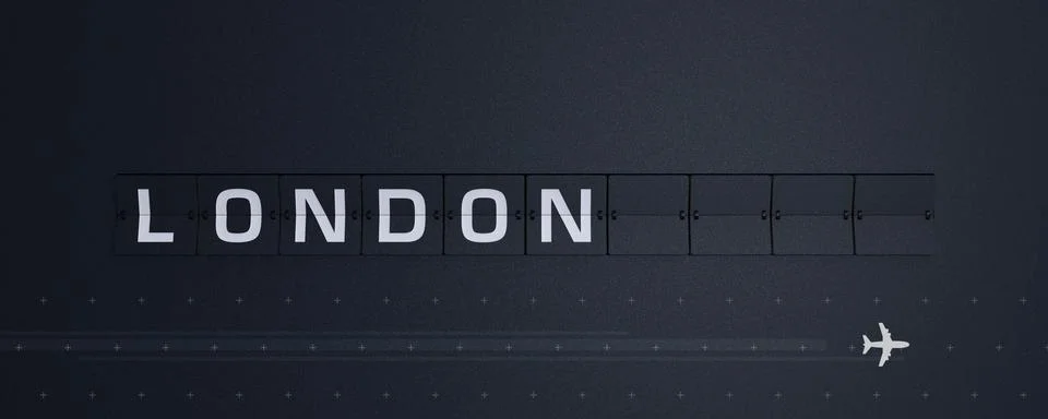 3D Rendering Flip Board Capital london Stock Illustration