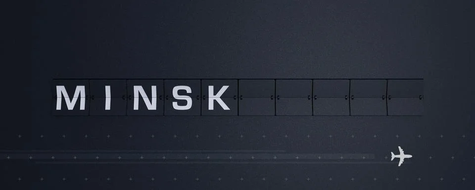 3D Rendering Flip Board Capital minsk 스톡 일러스트
