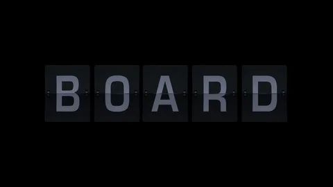 3D Rendering Flipboard Airport Terms - board Stock Footage 72585335