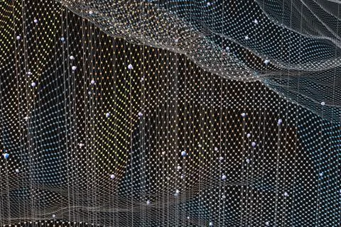 3d rendering, flow dot with gradient background 스톡 일러스트