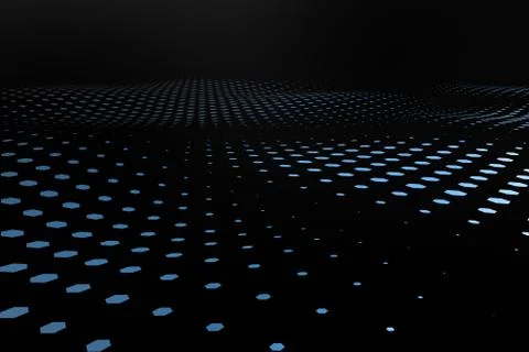 3d rendering, flow dot with gradient background Stockillustratie