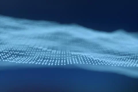 3d rendering, flow dot with gradient background イラスト素材