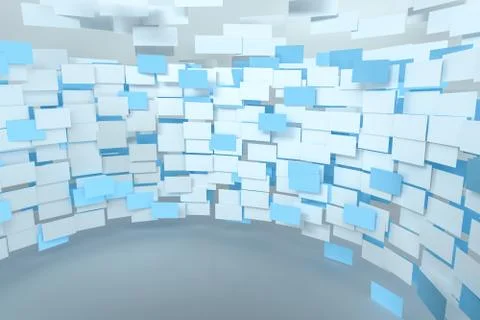 3d rendering, flow square paper, creative background イラスト素材