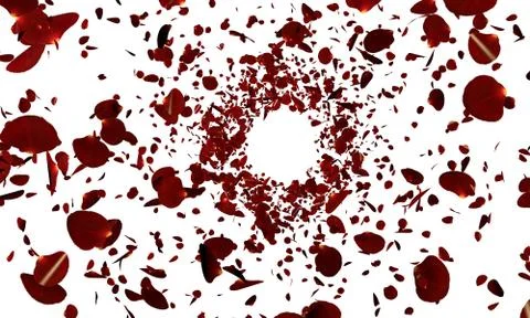 3d rendering of a flower shape on a white background Stock Illustration