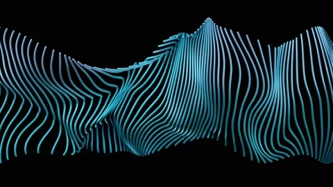 3d rendering of flowing lines in various shapes and patterns Stock Footage 332420348