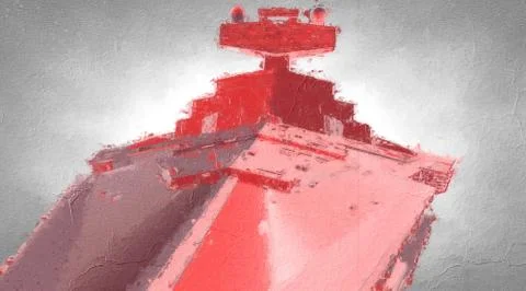 3d rendering of flying and detailed spaceship Stock Illustration