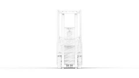 3d rendering of a fork lift isolated in white background Stock Illustration