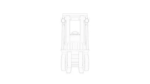 3d rendering of a fork lift loader isolated in white background Stock Illustration