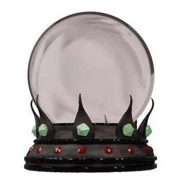 3D rendering of Fortune teller magic crystal ball. Divination and foresight.. Stock-Illustration