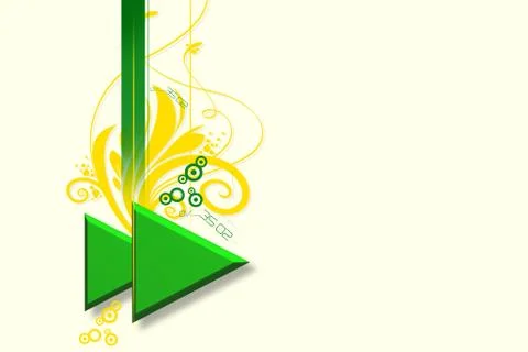 3d rendering of.Forward symbol in colour background. Stock Illustration