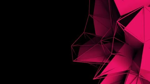 3d rendering fractal object with mesh grid, abstract modern background, computer Stock Illustration
