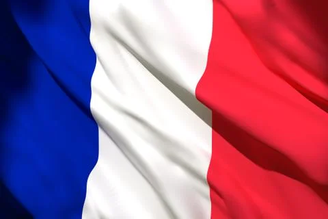 3d rendering of France flag Stock Illustration