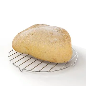 3D rendering of a freshly baked loaf of bread isolated on a white background Foto stock