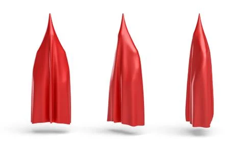 3d rendering of a full height human silhouette covered by red cloth Stock Illustration