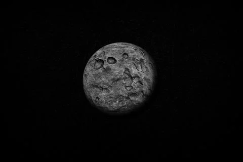 3D rendering full moon in space Stock Illustration